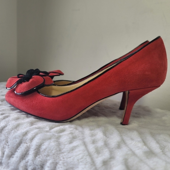 Kate Spade New York Montana heels Women's Sz 6 Suede Leather Made In ltaly - Picture 14 of 16